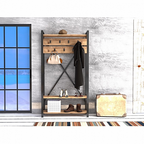 ΕΠΙΠΛΟ ΕΙΣΟΔΟΥ FB98943.01 NATURAL WOOD & ΜΑΥΡΟ 90x34x180 εκ. ΕΠΙΠΛΟ ΕΙΣΟΔΟΥ FB98943.01 NATURAL WOOD & ΜΑΥΡΟ 90x34x180 εκ.