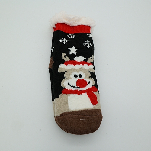 Χριστουγεννιάτικες μαύρες κάλτσες με τάρανδο