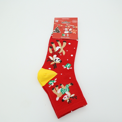 Χριστουγεννιάτικες κόκκινες κάλτσες με ταράνδους