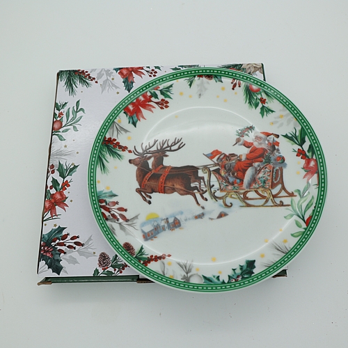 Χριστουγεννιάτικο πιάτο με τον Άγιο Βασίλη