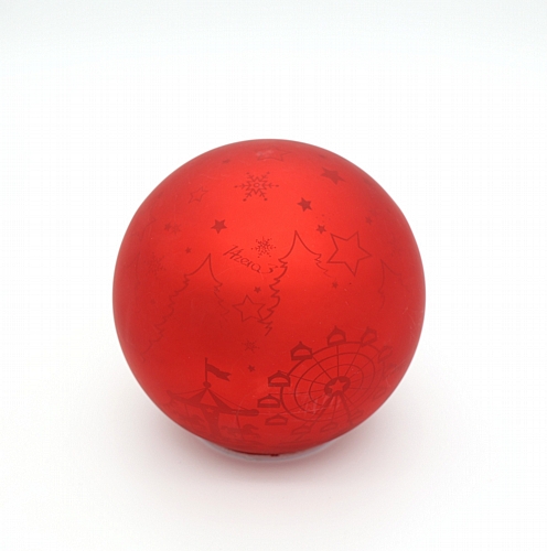 Φωτιζόμενη Χριστουγεννιάτικη Διακοσμητική Μπάλα με Σχέδια