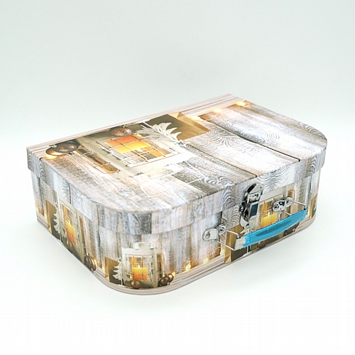 Χριστουγεννιάτικο Κουτί Αποθήκευσης / Δώρου με Κούμπωμα