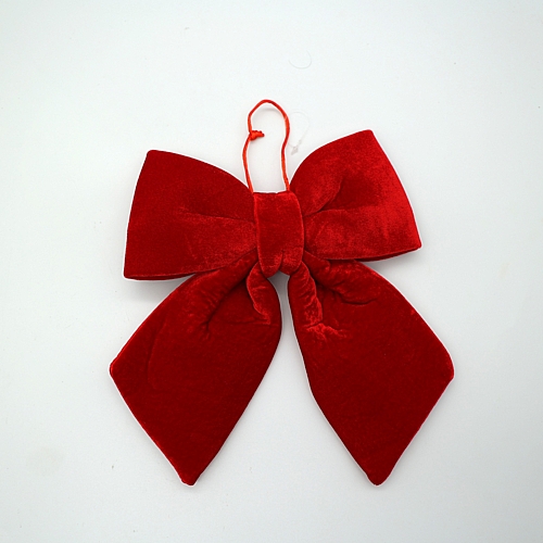 Χριστουγεννιάτικος Διακοσμητικός Φιόγκος Βελούδινος Κόκκινος