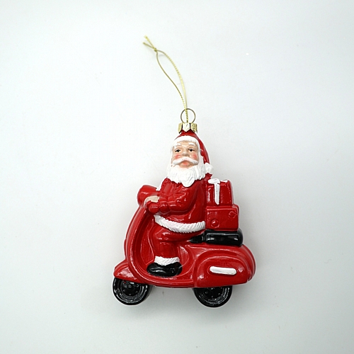 Χριστουγεννιάτικο Στολίδι Άγιος Βασίλης σε Κόκκινη Βέσπα