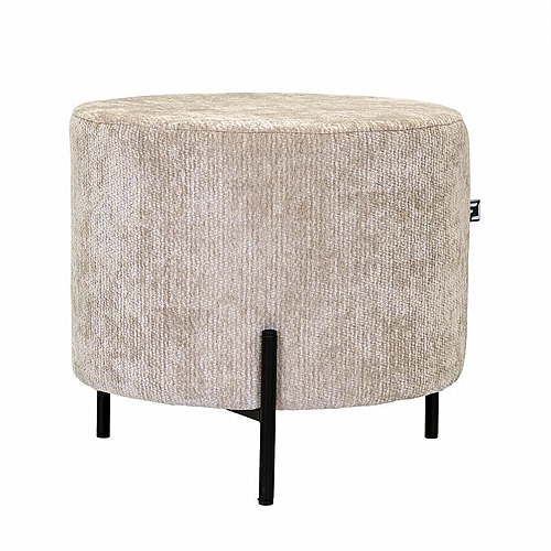 ΣΤΡΟΓΓΥΛΟ ΣΚΑΜΠΟ Fylliana New Lux ΜΠΕΖ ΧΡΩΜΑ 46x46x43εκ