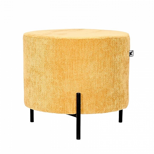 ΣΤΡΟΓΓΥΛΟ ΣΚΑΜΠΟ Fylliana New Lux ΜΟΥΣΤΑΡΔΙ ΧΡΩΜΑ 46x46x43εκ