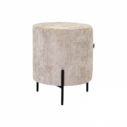 ΣΤΡΟΓΓΥΛΟ ΣΚΑΜΠΟ Fylliana New Lux ΜΠΕΖ ΧΡΩΜΑ 33x33x38εκ