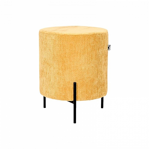 ΣΤΡΟΓΓΥΛΟ ΣΚΑΜΠΟ Fylliana New Lux ΜΟΥΣΤΑΡΔΙ ΧΡΩΜΑ 33x33x38εκ