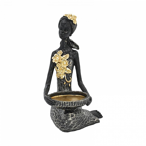 ΕΠΙΤΡΑΠΕΖΙΟ ΔΙΑΚΟΣΜΗΤΙΚΟ ΓΥΝΑΙΚΕΙΑ ΦΙΓΟΥΡΑ Fylliana FL245406 ΜΑΥΡΟ ΧΡΩΜΑ