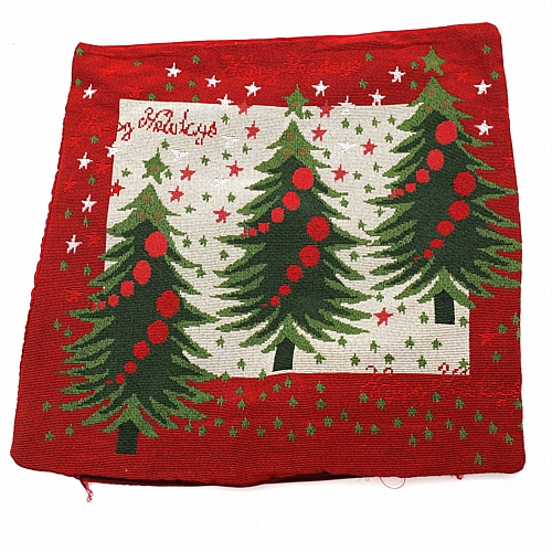 Χριστουγεννιάτικη Θήκη Μαξιλαριού με Έλατα
