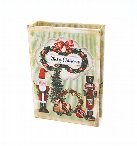 Χριστουγεννιάτικο Διακοσμητικό Κουτί Βιβλίο – Merry Christmas