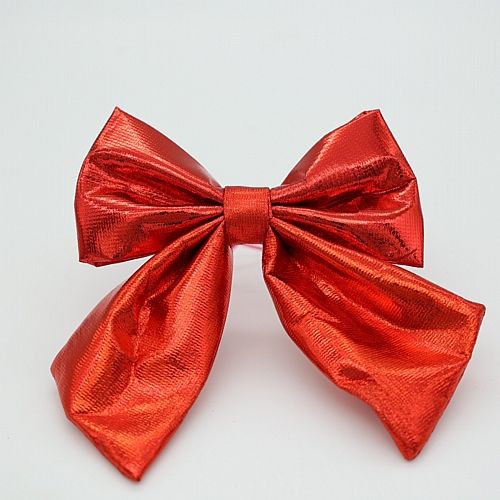 Χριστουγεννιάτικος Διακοσμητικός Φιόγκος Κόκκινος Μεταλλιζέ