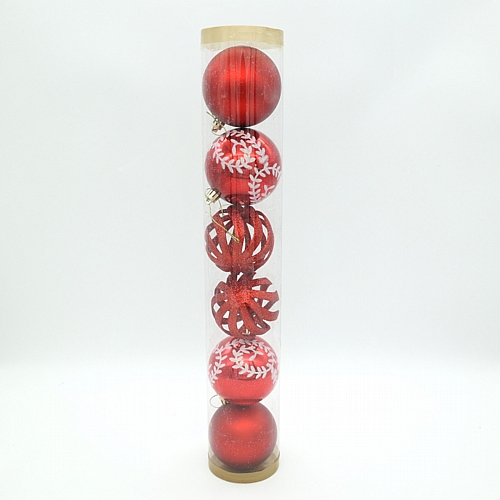 Σετ Χριστουγεννιάτικων Μπαλών Κόκκινες