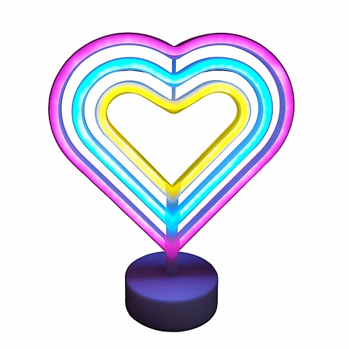 Φωτιστικό Neon Καρδιά με Βάση – 28cm (USB & Μπαταρία) Φωτιστικό Neon Καρδιά με Βάση – 28cm (USB & Μπαταρία)