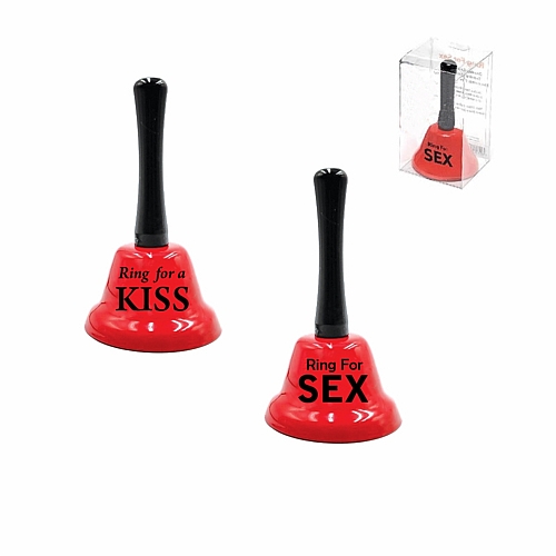 Μεταλλικό Καμπανάκι Δώρου “Ring for a Kiss / Ring for Sex” – Με Κουτί Μεταλλικό Καμπανάκι Δώρου “Ring for a Kiss / Ring for Sex” – Με Κουτί