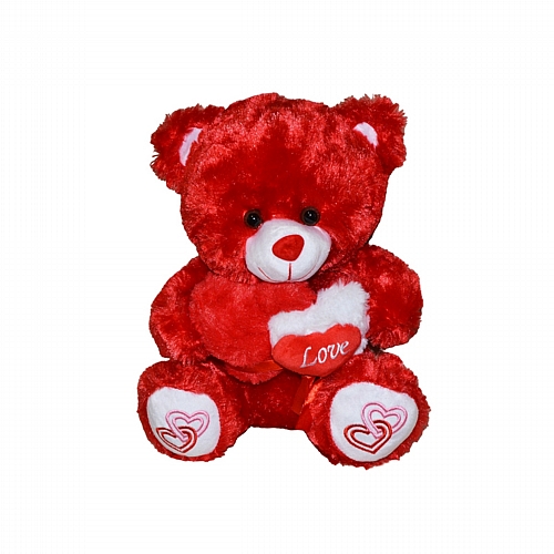 Λούτρινο Αρκουδάκι με Καρδιά Love 36cm
