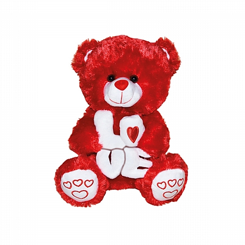 Λούτρινο Αρκουδάκι με Γράμματα “LOVE” – Κόκκινο 56cm