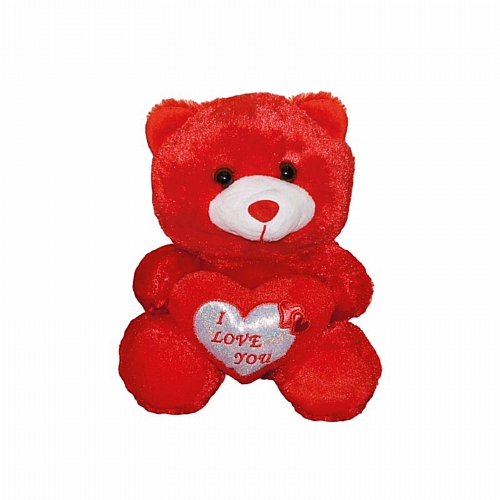 Λούτρινο Αρκουδάκι 23 cm “I Love You” – Κόκκινο 