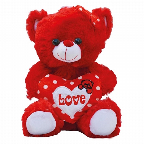 Αρκουδάκι “Love” 30cm – Κόκκινο