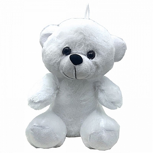 Λούτρινο Αρκουδάκι σε Λευκό Χρώμα 30cm
