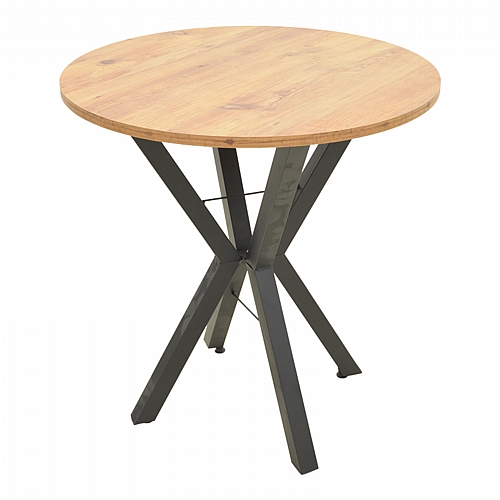 Τραπέζι Rogue pakoworld φυσική απόχρωση με μαύρα μεταλλικά πόδια Φ70x72εκ Τραπέζι Rogue pakoworld φυσική απόχρωση με μαύρα μεταλλικά πόδια Φ70x72εκ