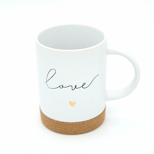 Κεραμική Κούπα Αγάπης με Βάση Φελλού – 450ml