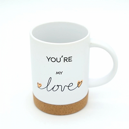 Κεραμική Κούπα Αγάπης με Βάση Φελλού – 450ml