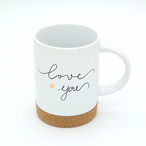 Κεραμική Κούπα Αγάπης με Βάση Φελλού – 450ml