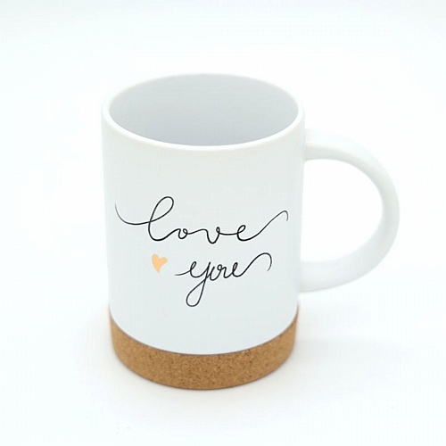 Κεραμική Κούπα Αγάπης με Βάση Φελλού – 450ml