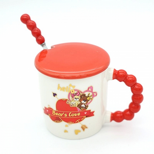 Κούπα Αγίου Βαλεντίνου με Καπάκι και Κουταλάκι – 340ml