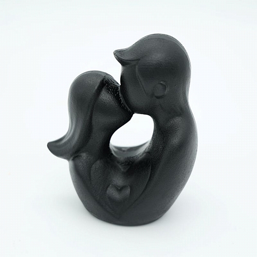 Διακοσμητικό Ζευγάρι Αγκαλιά 14.5cm σε  Μαύρο