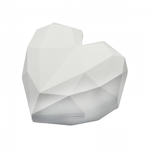 Πλαστικό Γεωμετρικό Κουτί Καρδιά 18×18×9cm με Χρυσό Εσωτερικό – Λευκό Πλαστικό Γεωμετρικό Κουτί Καρδιά 18×18×9cm με Χρυσό Εσωτερικό – Λευκό