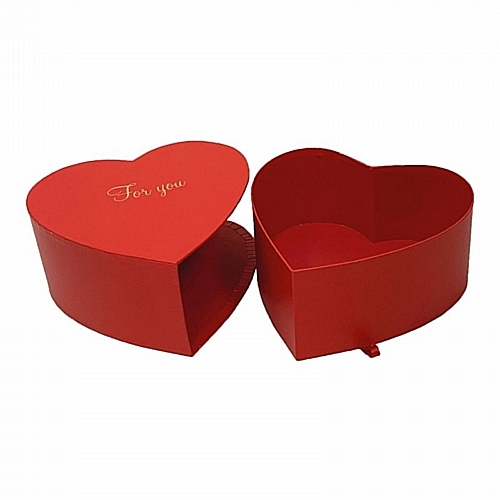 Συρταρωτό Κουτί Καρδιά “For You” 23.5×23×11cm – Κόκκινο