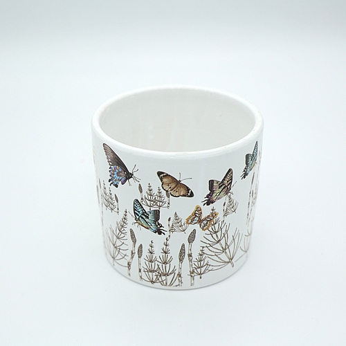 Κεραμικό Κασπώ με Λουλούδια & Πεταλούδες – 12.5x11.5cm