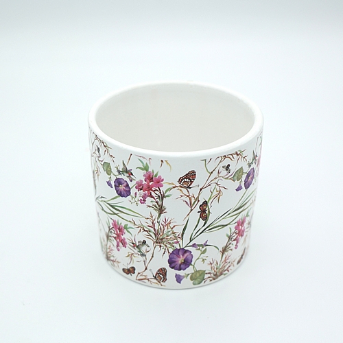 Κεραμικό Κασπώ με Λουλούδια & Πεταλούδες – 12.5x11.5cm