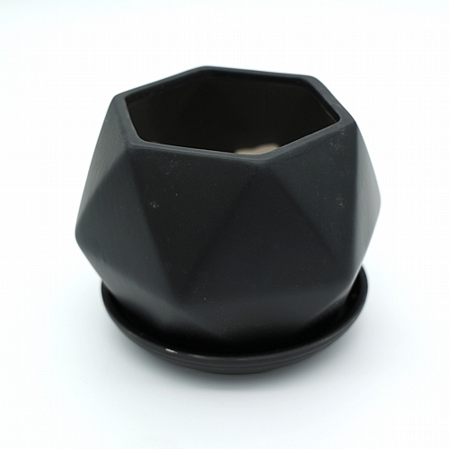 Κεραμικό Μαύρο Κασπώ – 16.5x16.5x13cm