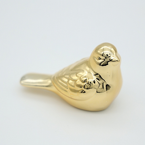 Διακοσμητικό Χρυσό Πουλάκι Κεραμικό – 11.5cm