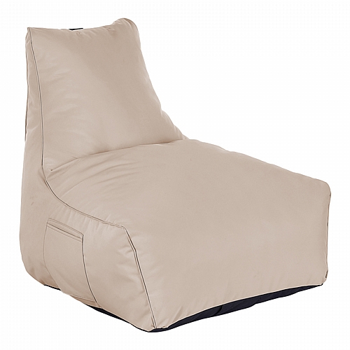 Πουφ ξαπλώστρα επαγγελματικό Leverian pakoworld αδιάβροχο σε μπεζ απόχρωση 76x82x65εκ