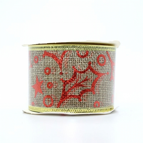 Σχοινί Λίνο με Κόκκινες λεπτομέρειες - 5cmx2.7m