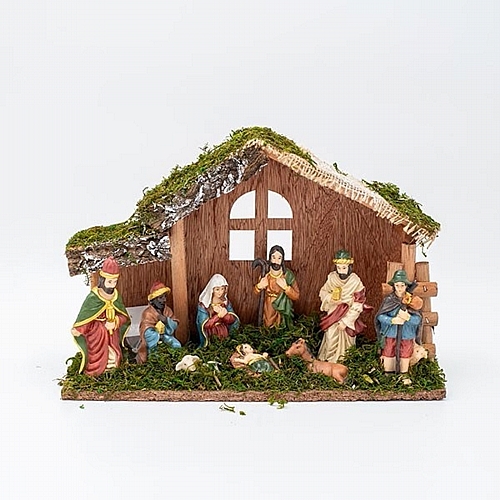 Φάτνη με 9 Φιγούρες, 30x10x20cm Φάτνη με 9 Φιγούρες, 30x10x20cm