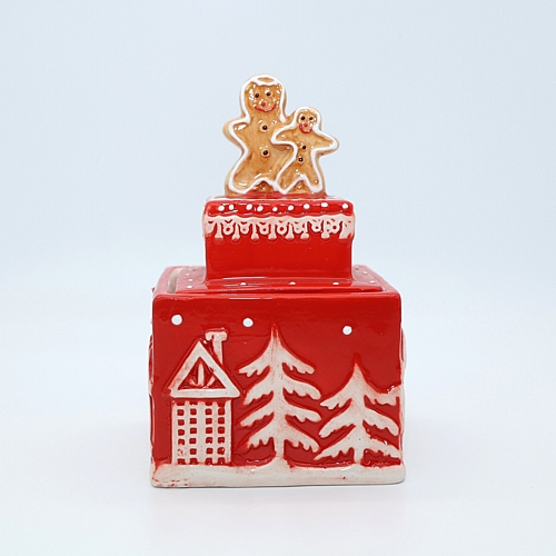 Χριστουγεννιάτικη Κεραμική Φοντανιέρα με Μπισκοτάκια