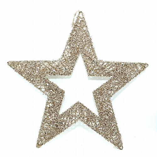 Αστέρι Διακοσμητικό Χρυσό με Glitter 45cm