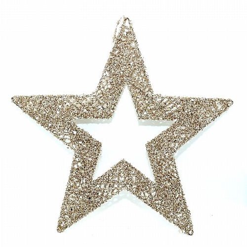 Αστέρι Διακοσμητικό Χρυσό με Glitter 45cm