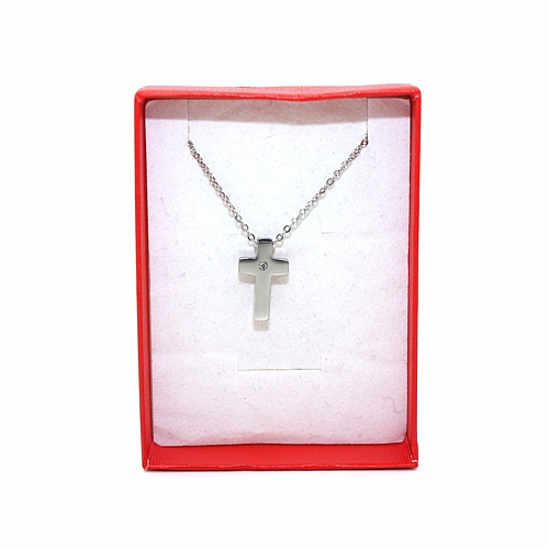 Κολιέ από Ατσάλι με Σταυρό