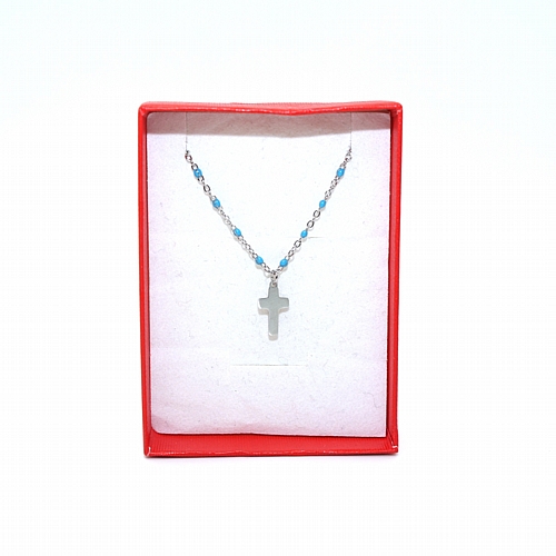 Κολιέ από Ατσάλι με Σταυρό
