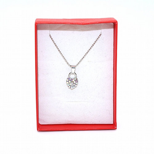 Κολιέ από Ατσάλι με Κλειδαριά Καρδιά