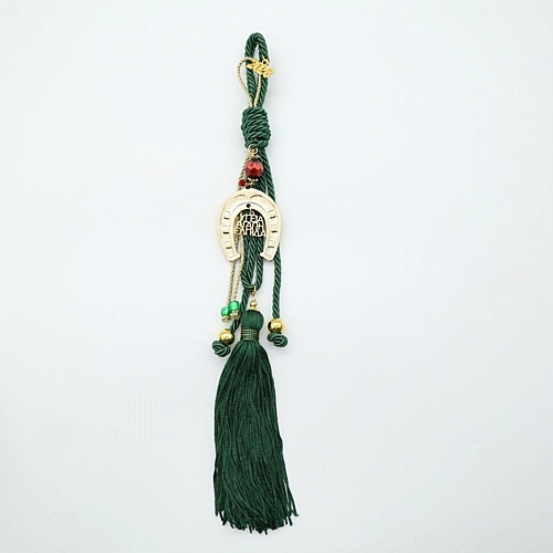 Κρεμαστό Πράσινο Γούρι 2026 με Μεταλλικό Χρυσό Πέταλο