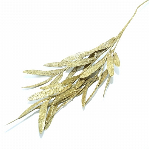 Διακοσμητικό Κλαδί Χρυσό με Glitter