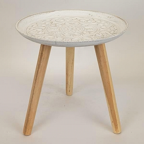 Βοηθητικό Τραπεζάκι Ξύλινο Natural 34x34x33cm