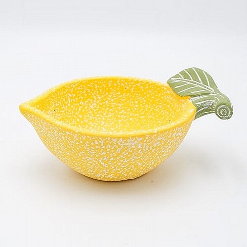 Διακοσμητικό Μπολ Λεμόνι Τσιμέντο Κίτρινο 20x14.5x9cm